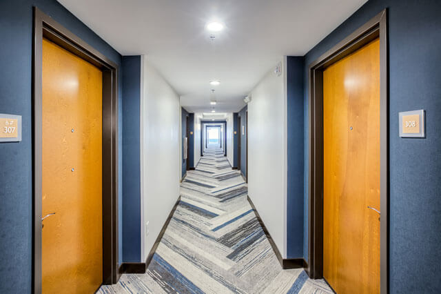 Sheraton Four Points' hallway after renovation