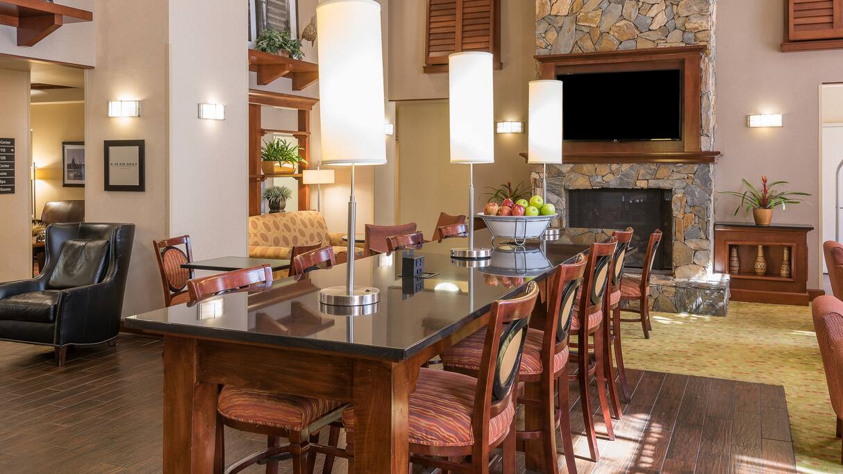 Dining Area with Fireplace